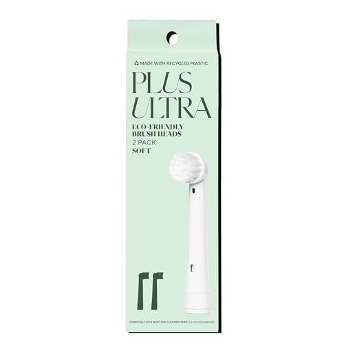 Plus Ultra Eco-Friendly Replacement Heads for Oral-B, Soft Bristles