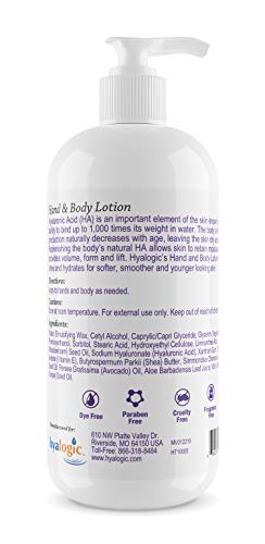Hyalogic HA Hand & Body Lotion - Hydrating Moisturizer, 10 oz