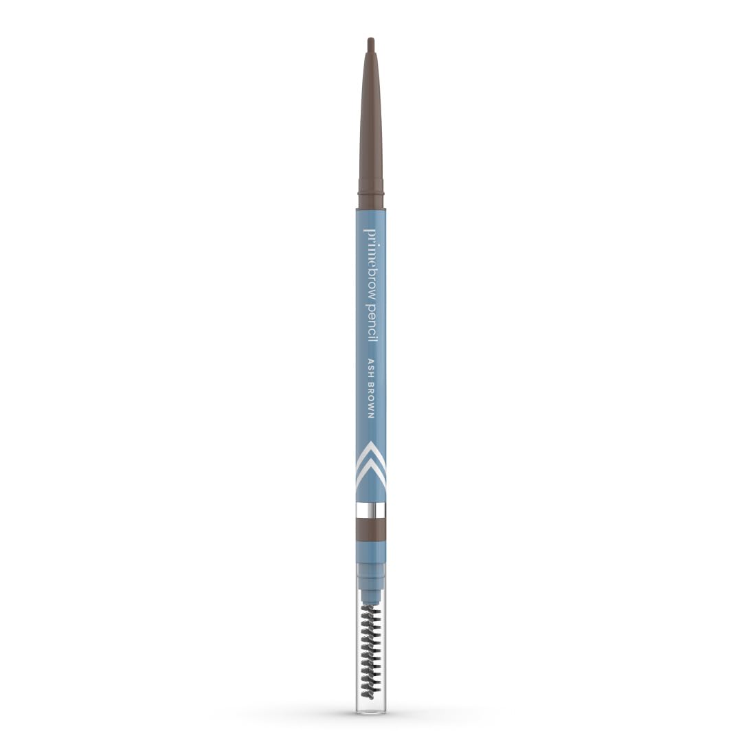 PrimeBrow Pencil for Mature Women - Ultra-Precise Tip for Natural Hair-Like Strokes | Smudge-Proof & Long-Lasting (Ash Brown)