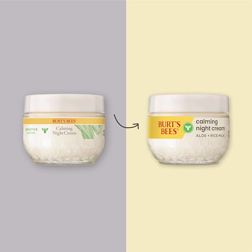 Burt's Bees Calming Night Cream 1.8 oz - Aloe & Rice Milk Moisturizer