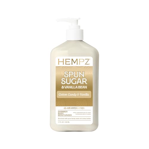 Hempz Spun Sugar & Vanilla Bean Moisturizing Body Lotion with Shimmer, 17 Oz