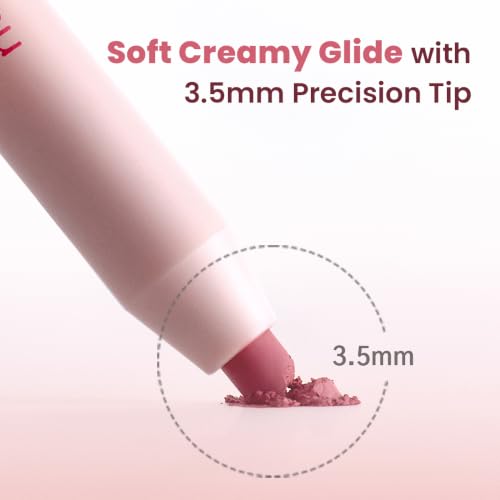 COLORGRAM Nude Blur Lip Pencil 03 Geek Rose | Soft Blurring Lip Liner for Natural Lips