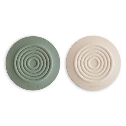 Mushie Silicone Bathtub Drain Stopper 2-Pack - 5.5 Inch Suction Cover