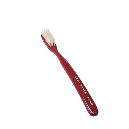 Acca Kappa Vintage Red Toothbrush with Soft Nylon Bristles