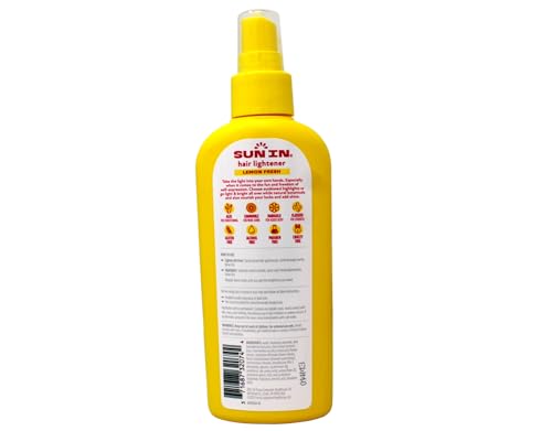 Sun-In Lemon Fresh Hair Lightener Spray – Natural Highlights, 4.7 OZ, Pack of 3