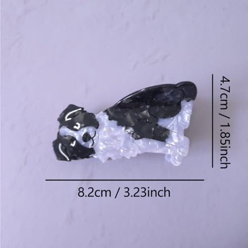 Cute Border Collie Dog Hair Clips for Women, Acetate Puppy Claw Clip, Stylish Hair Accessories