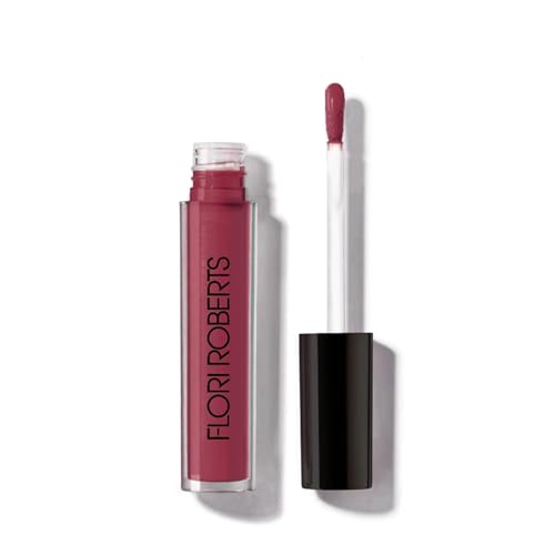 Flori Roberts Luscious Lip Lacquer in Run Raisin - Non-Sticky, High Shine Lip Gloss for Deeper Skin Tones