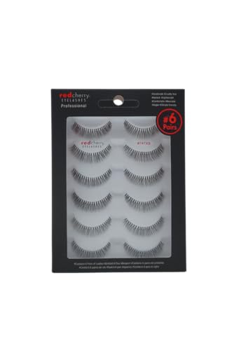 Red Cherry #747XS Natural Full Black False Eyelashes - 6 Pairs