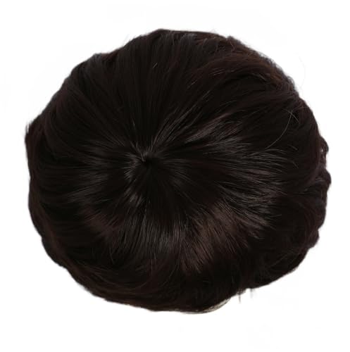 Tzncos 10-Inch Short Curly Doll Wig - Heat Resistant Dark Brown