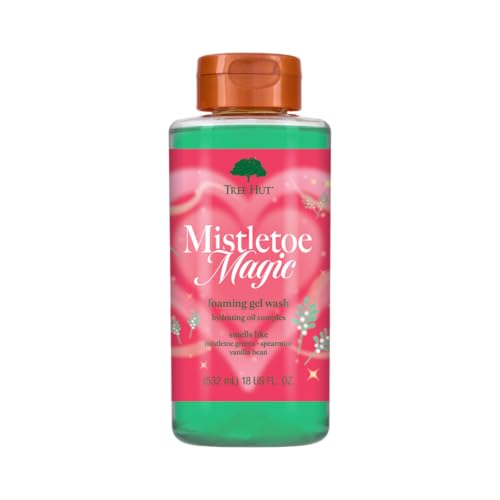 Tree Hut Mistletoe Magic Foaming Body Wash - 18 Fl Oz, Nourishing Gel with Shea Butter & Essential Oils