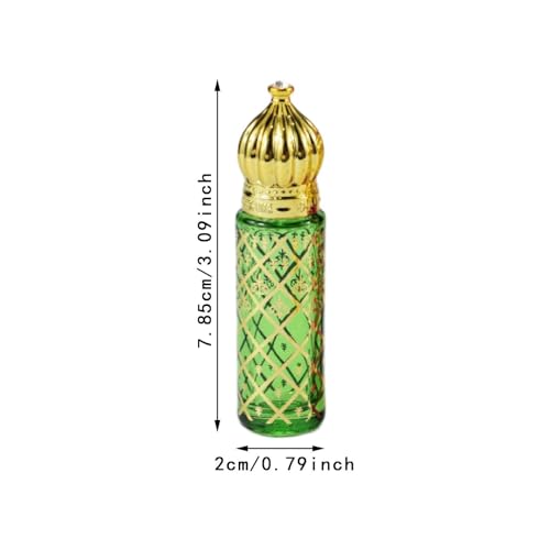 6Pcs 8ml Refillable Glass Roller Bottles for Essential Oils & Perfume