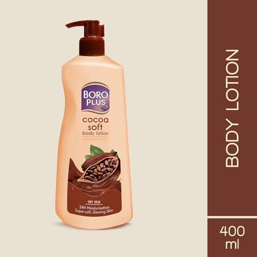 Boroplus Cocoa Soft Body Lotion 24H Moisturizer for Dry Skin, Deep Hydration, 400ml