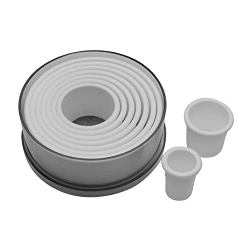 Ateco 9-Piece Round Cutter Set - Durable Food-Safe Plastic