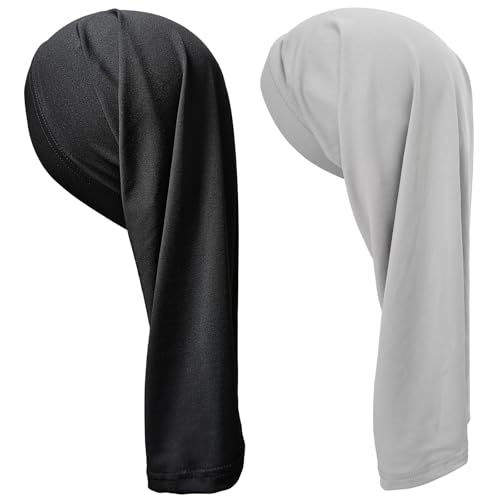 Esffaci 2-Pack Dreadlocks Tube Socks for Long Dreads & Braids - Black & Grey