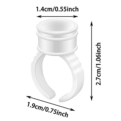 Disposable Glue Rings for Eyelash Extensions & Nail Art - 400pcs