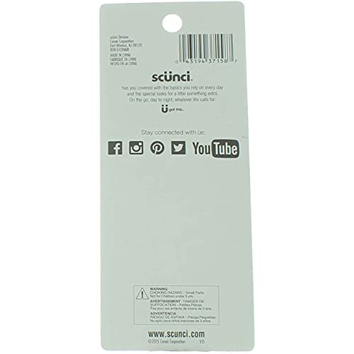 Scunci No-Slip Grip Mini Oval Jaw Clips - 8 Count Set