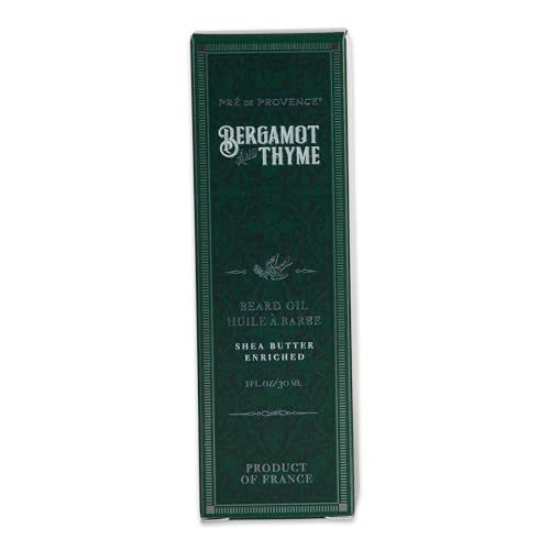 Pre de Provence Bergamot & Thyme Beard Oil - Moisturizing Shea Butter, 30ml