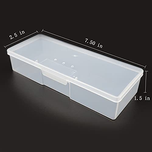 Lokyango 6pcs Clear Manicure Tool Storage Box - Nail Organizer