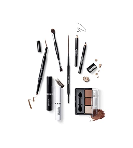 CoverGirl Easy Breezy Brow Fill+Define Pencils Rich Brown Pack of 4 - Water Resistant Eyebrow & Eye Makeup