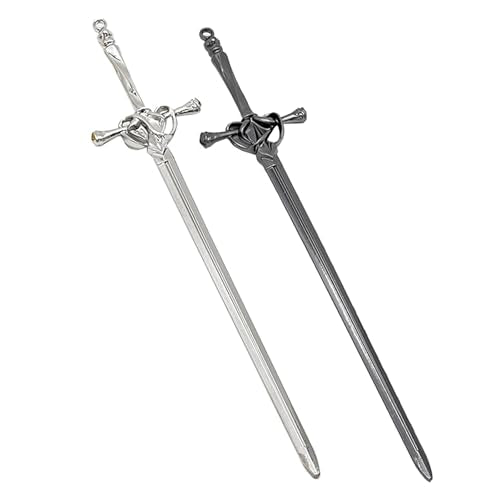 2PCS Vintage Sword Hair Sticks - Retro Alloy Hair Pins
