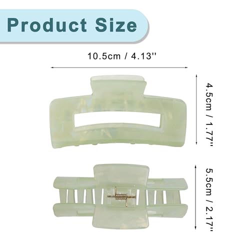 VOCOSTE Green 4" Large Hair Claw Clip for Thick Hair