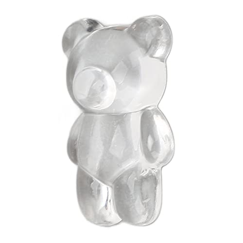 50pcs Clear Acrylic Bear-Shaped Nail Polish Color Display Cards for Nail Art & Practice