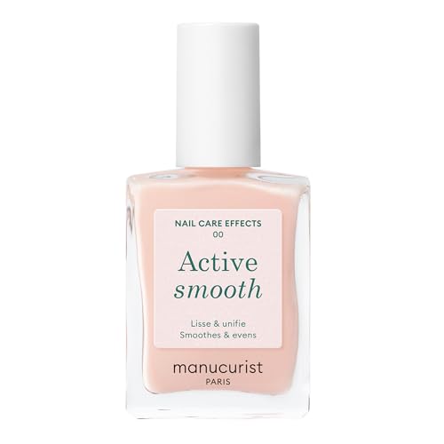 Manucurist Active Smooth 00 Nail Concealer Polish & Care - 2 in 1 Nude Nail Polish : Nail Strengthener and Growth - No Lamp - Ridge Filler for Nails - Natural Ros? Nail Polish