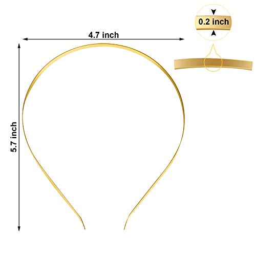 Willbond 24 Pcs Metal Headbands DIY Hair Accessories in Gold & Silver
