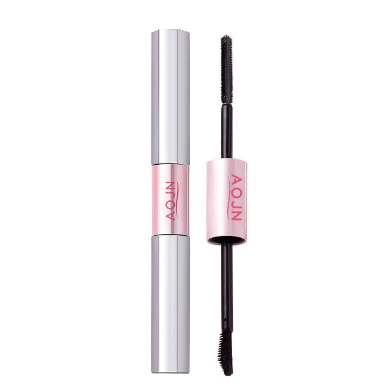Dual-Ended Metal Mascara | Volumizing & Lengthening Waterproof Formula for Dramatic Black Lashes - Long-Lasting, No Flaking, No Clumping
