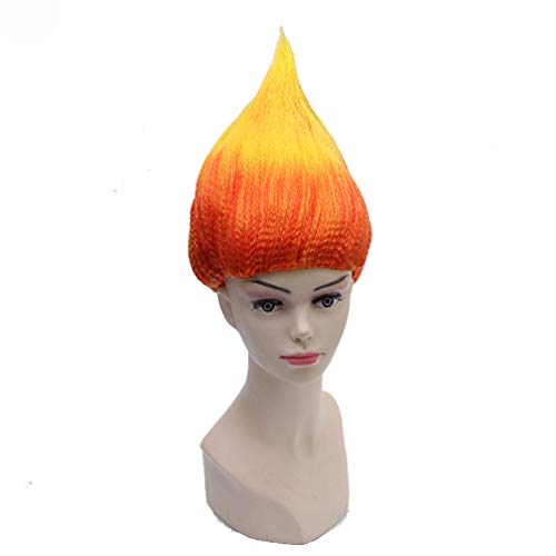DUDUWIG Flame Color Flame Style Wig Unisex Costume Wig for Kids & Adults