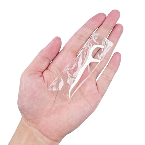 SLequipo 500 Count Dental Floss Picks, Individually Wrapped Travel Flossers