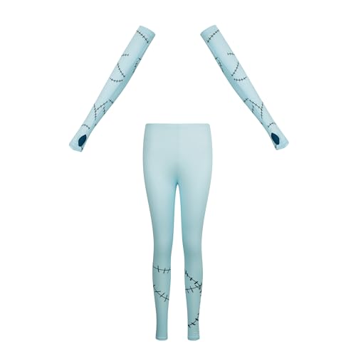 Blue Sally Halloween Costume Leggings for Women, XL-XXL Cosplay Accessory
