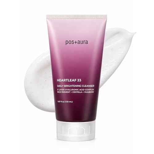 pos+aura Heartleaf 33% Foaming Facial Cleanser - Gentle Hydrating Face Wash