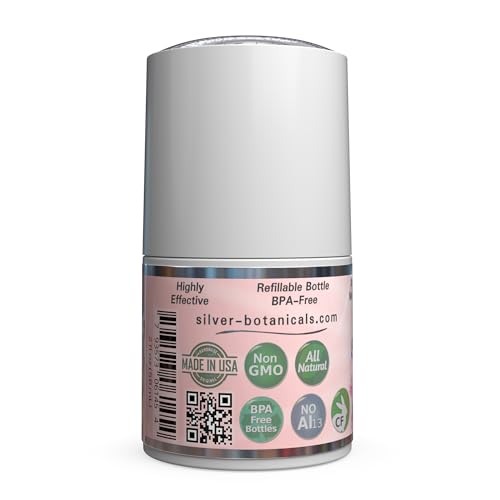 Silver Shield Sensitive Skin Deodorant with Colloidal Silver & Floral Scent - All Natural, Refillable Roll-On 2 oz