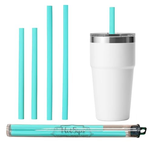 HotSips Reusable Drinking Straws with Carry Case – Ergonomic & BPA-Free – Made in USA