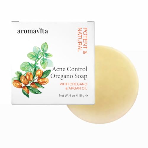 AROMAVITA Oregano & Argan Facial Soap Bar - 4oz Natural Daily Cleansing