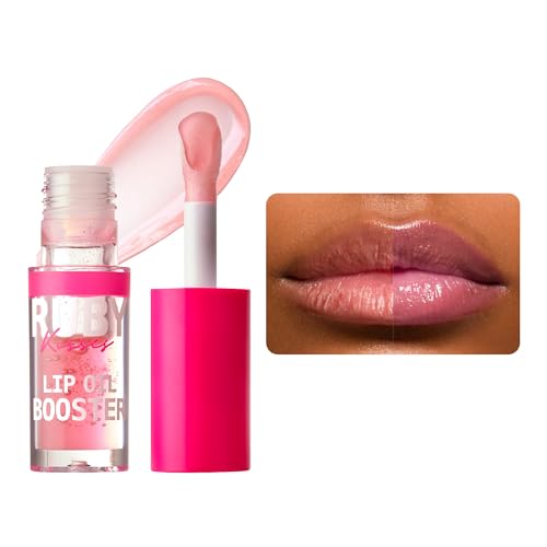 Ruby Kisses Soft Pink Lip Oil Booster Hydrating Lip Gloss with Natural Oils