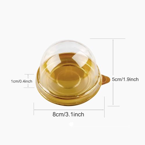 Elegant Clear Plastic Cake Boxes with Lids - 50 Pack for Cupcakes & Desserts