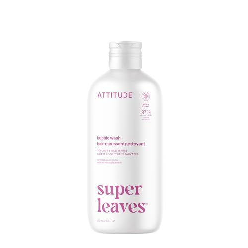 Attitude Coconut & Wild Berries Bubble Bath - EWG Verified, Vegan, 16 Fl Oz