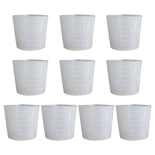 30ml Silicone Measuring Cups - 10 Pack, Non-Stick & Eco-Friendly