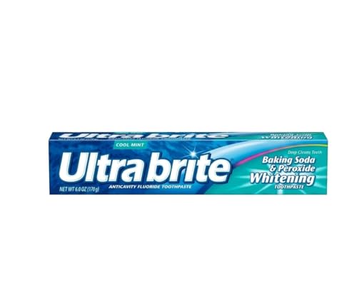 Ultra Brite Whitening Toothpaste with Baking Soda & Peroxide - Pack of 2, 12 oz