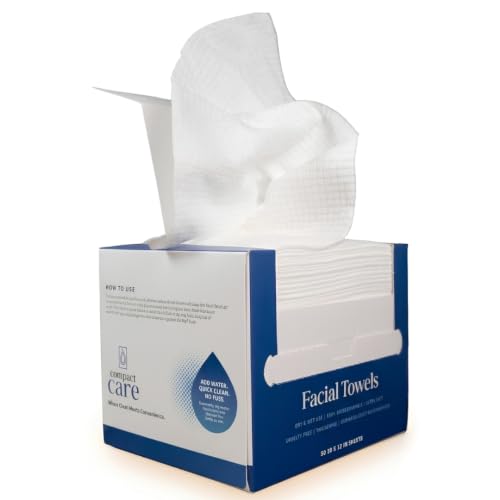 Compact Care XL Disposable Facial Towels - Biodegradable & Ultra-Soft