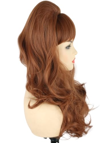 Topcosplay Light Brown Long Wave Wig - 1950s-1980s Style