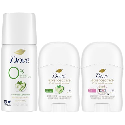 Dove Women's Travel Deodorant Set - Mini Spray & Sticks