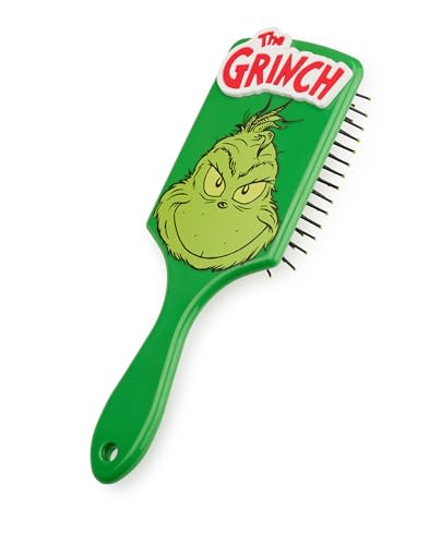 The Grinch Hair Brush and Scrunchie Set - Green Paddle Brush