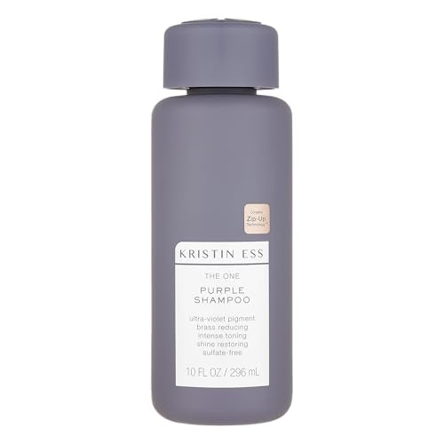 Kristin Ess The One Purple Shampoo for Blonde & Brunette Hair - Sulfate-Free, Brass Neutralizing, 10 fl. oz.