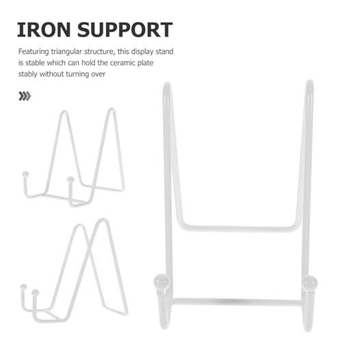 White Metal Display Stand for Photos, Artwork & Plates