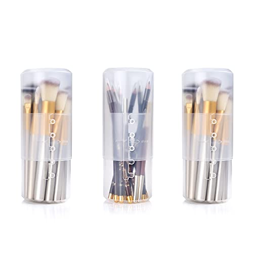 OCHEAL 3 Pack Makeup Brush Holders - Clear Travel Organizer
