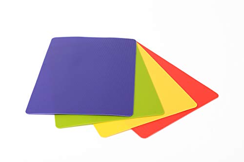 Dexas Heavy Duty Cutting Board Set - 4 Flexible Non-Slip Mats