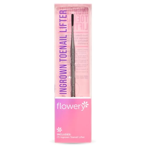 Flowery Stainless Steel Ingrown Toenail Lifter Tool - Dual-Ended Design for Nail Care